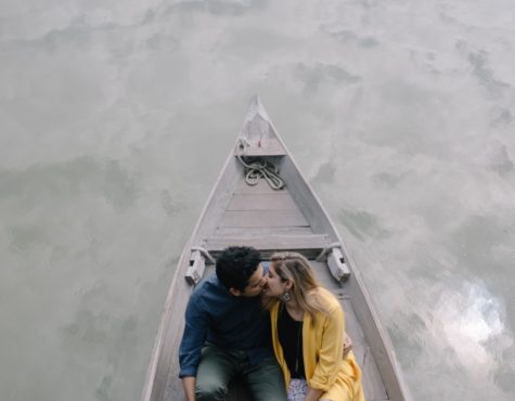 love in the boat - couple photoshoot in hoi an taken by hoi an wedding photographer