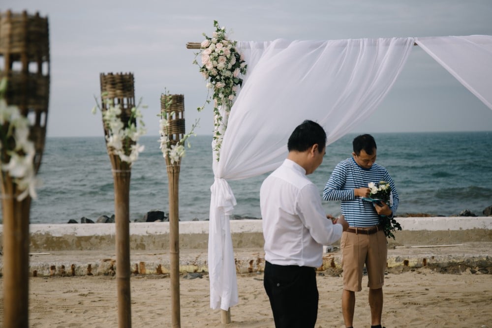 Vietnam beach wedding 